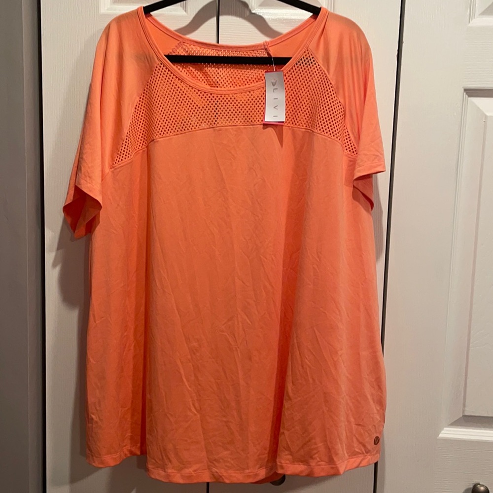 FINAL MARKDOWN NWT Lane Bryant Livi Short Sleeve Peach Shirt